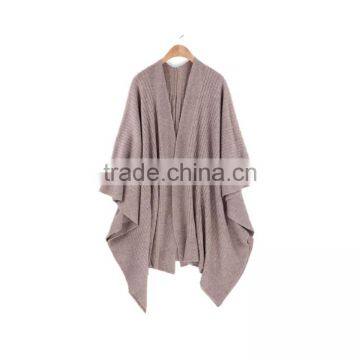 China wholesale winter elegant ribs knitting lengthening cashmere pashmina