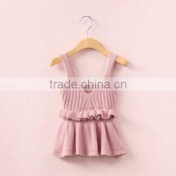 2-7 Years 2017 Wholesale Autumn Cotton Knitted Strap Girls Vest photo-6