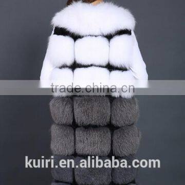 High-grade Genuine Fox Fur Vest Real Fox Fur Long Gilet Fashion Fur Winter Coat for Women photo-4