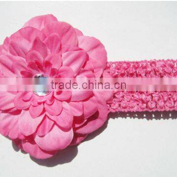 Cute Baby Headband Infants Subshrubby Peony Flower Headband for Girls Accessories Babies Stretchy Head Band Toddlers Head Wear photo-2