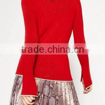 EY0855S Ladies Women Pullover Sweater Turtleneck Sweater photo-2