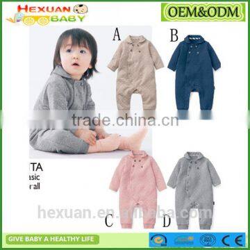 organic cotton long sleeves baby clothes romper boy