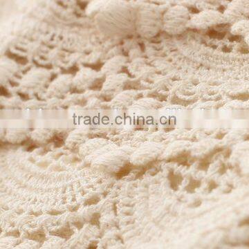 New Arrival Layered Knitted Beige Color Girls Ruffle Shorts photo-4