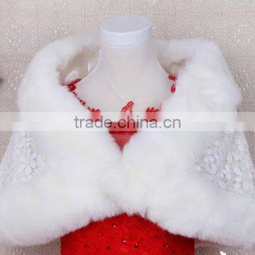 Fashion Faux Mink Fur Winter Ladies Fake Fur Shawl/Lady Wedding Cappa