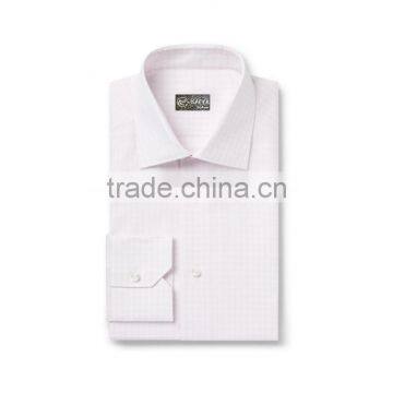 High quality spring and summer classic men's fine flapper pattern small collar long sleeve shirt