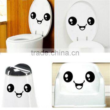 2016 New Funny Stylish Smiling Face Bathroom DIY Decal Vinyl Toilet Sticker Art Wall Paper Decor Cute Stickers photo-2
