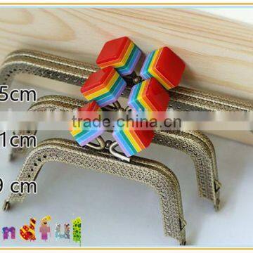 Rainbow Color Cube Coin Purse Women Bag Supplies Metal Purse Frame photo-6