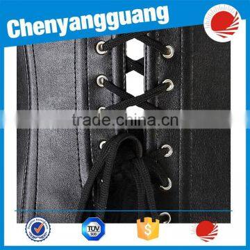 Accept OEM Faux Black Leather Corsets,plus Size Leather Corsets photo-4