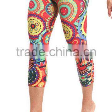 Spandex polyester customized sublimation printed leggings