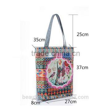 Full color custom printed canvas tote bags for promotion CB0402