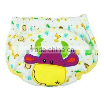 lovely cow cartoon printed design waterproof baby cloth nappy diaper