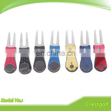 Aluminum oxide color Metal Golf Retractable Divot Tool