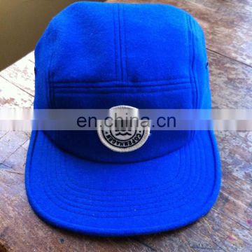 Beauty jewelry blue five panel wool camp snapback hat