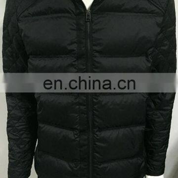 2017 High Quality Black Down Feather Coatn With Zipper