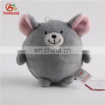 Hot Sale Plush Mouse Keychain Small Round Stuffed Animal Toy for Hanging Decoration