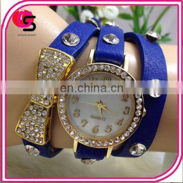 2014 New Products Vintage Genuine Leather Multilayer Quartz Watch Yiwu Supplier