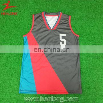 Healong Sportswear Custom Team Wholesale Jersey Basketball Design 2017