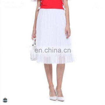 T-SK525 Guangzhou Ladies Fancy Design Lace Trim Mesh Skirts