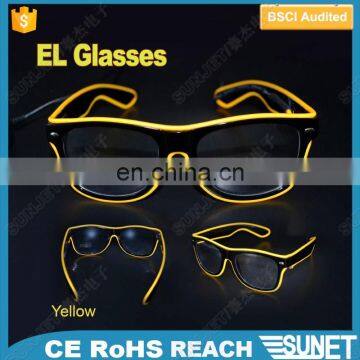 Halloween Parade Custom Logo Glow Party LED EL Wire Glasses Sunglasses photo-2