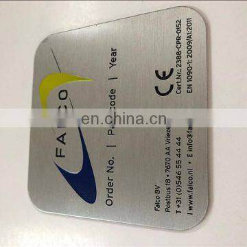 Square Aluminum Laser Engraved Construction Label photo-4