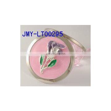 HOT Silver Maked up Compact Mirror With Flower Decoration photo-3