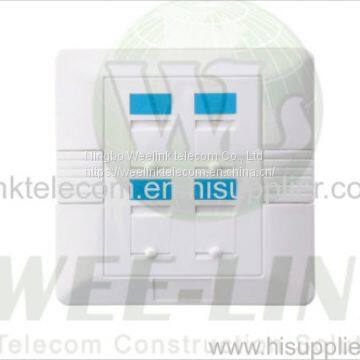 Face Plate 86Type 4 Ports RJ45 RJ11 Wall Mount Socket