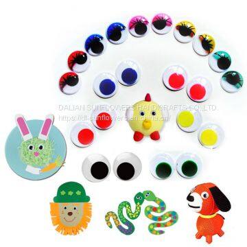 Assorted Bulk White and Black Round Craft Wiggly Eyes photo-2