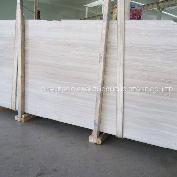 White Marble, White Wooden Marble, White Wenge Marble, White Wood Marble Slab,Grey Serpegiante Marble photo-5
