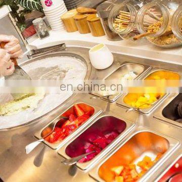Double Flat Pans Thailand Roll Fried Ice Cream Machine / Ice Cream Cold Plate / Fry Ice Cream Machine in Zhengzhou photo-6
