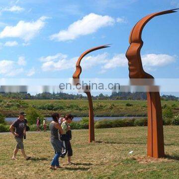 Garden Metal Statue Corten Steel Sculpture