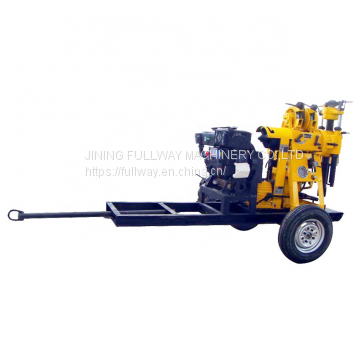 Wheel hydraulic geological diamond core drilling machine exploration drilling rig for 130m