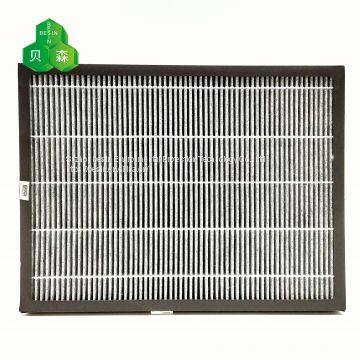 besin environmental protection customized high efficiency HEPA filter with carbon cloth to absorb peculiar smell