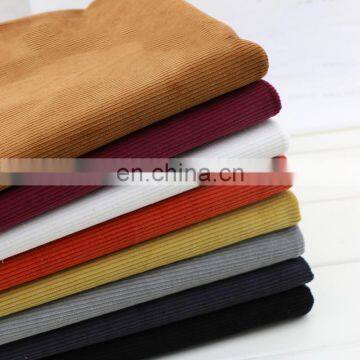 Good drapery solid dyed polyester polyamide 8 wale corduroy fabric for jacket/pillow/trousers