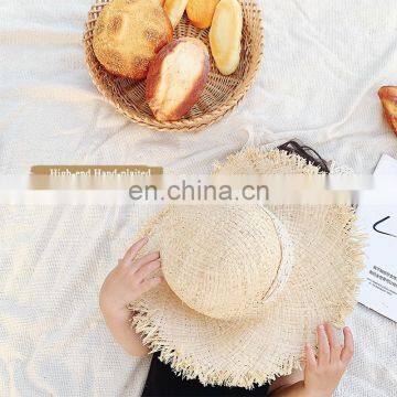 X1664/Custom Kids Fresh Sun Hats Summer New Design Korean Fashion Beach Straw Hat photo-2