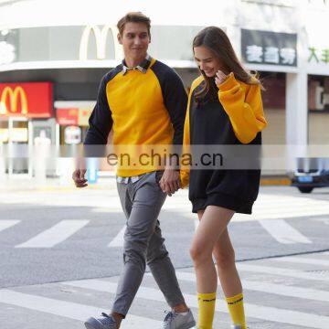 LAITE H2038 High Quality 100%Polyester Patchwork Custom Oversized Mens Sweatshirt Crew Neck Sweatshirt Women photo-3