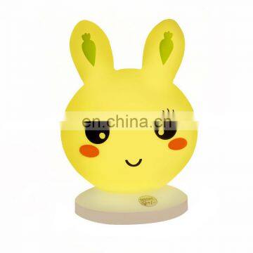 Rabbit shape ABS plastic shell led light touch sensor light with remote BUNNY led night for lamps home decor