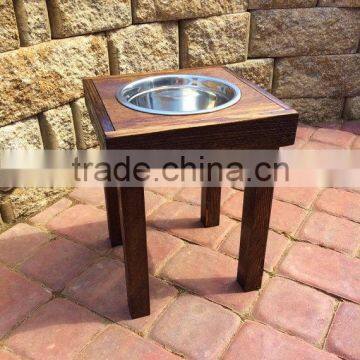 Custom color and logo wooden elevated dog food bowl, wood dog bowl stand                        
                                                Quality Choice