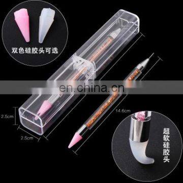 Dual Ended Silicone Nail Dotting Tool Nail Art Rhinestones Picker Pen for DIY Craft photo-4