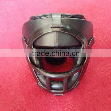Training Boxing Head Guard / Helmet (Leather) - Boxing Training Equipment