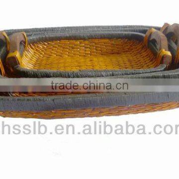 2013 New Style Wholesale Elegat Various Shaped Reed Storage Plate With Ear Handles photo-2