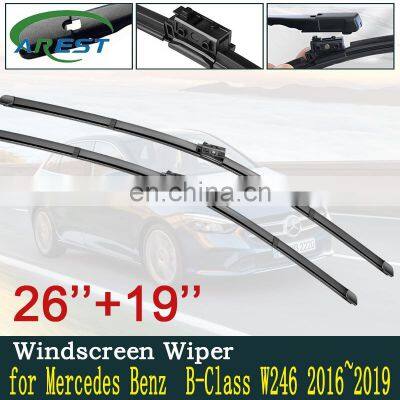 for Mercedes Benz B-Class W246 2016~2019 Car Wiper Blades Windscreen Windshield Wipers Car Accessories B-Klasse B160 B180 B200