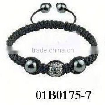 Magnetic woven friendship hematite bracelet