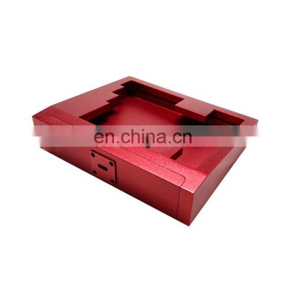 60% keyboard custom anodization color cnc machining aluminum burgundy anodized mechanical keyboard