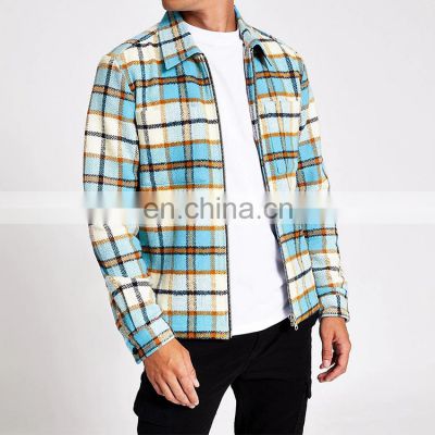 Heavy Cotton Clothes Men's Flannel Shirt 2021 Custom Plaid Wholesale Long Sleeve Casual Shirts Custom OEM ODM Flannel Fabric Men