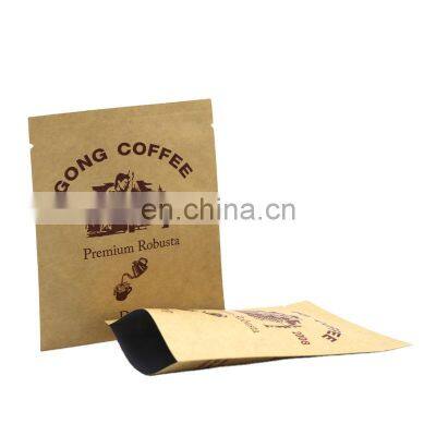 Waterproof Biodegradable Slimming Matcha Green Tea Kraft Paper Coffee Sachet/cosmetic Cream Sample Packaging