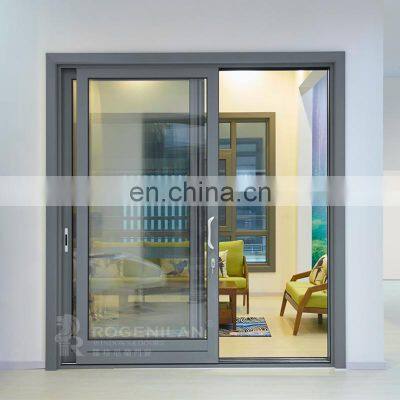 Rogenilan 139 series broken bridge 3 panel aluminum sliding glass door