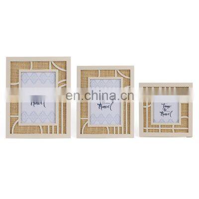 K&B Wholesale 4x6'' Sizes Paper Engraved Wooden Photo Frame for Home Decoration photo-2