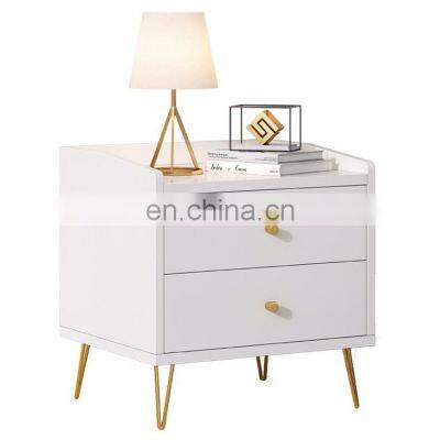 Simple and modern bedroom bedside table wrought iron storage cabinet economical drawer cabinet