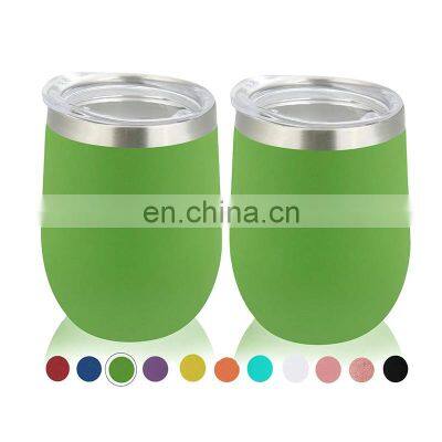 Popular 12 oz double wall stainless steel insulated custom logo egg shape tumbler