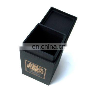 Luxury Scent Packaging Fancy Paper Flip Top Perfume Fragrance Box With Black